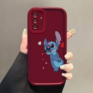 Casing hp for Samsung A17 4G A17 5G M17 5G F17 5G Case Stitch Protectivebiru New soft silicone Casin