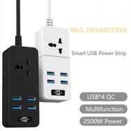 Multifunctional Power Socket Portable Travel Socket with USB Charging Power Extension Cord