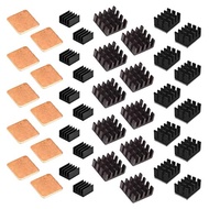 Easycargo 40pcs Raspberry Pi 4 Heatsink Kit Aluminum + Copper + 3M 8810 Thermal Conductive Adhesive 