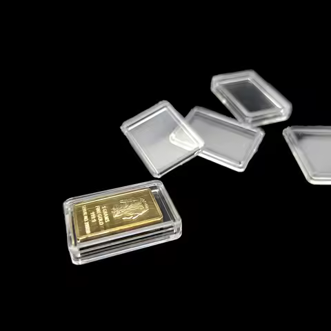 24*16*2.2mm Clear capsule boxes for 5 grams bullion gold or silver bar case holder/ 5 gram