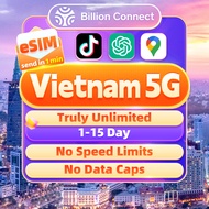 Vietnam eSIM 1-15 Days 5G Truly Unlimited Data High Speed Data by Vinaphone eSIM Vietnam SIM card