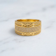 Gold Plated AD Ring For Men | Indian Men Ring | Artlah