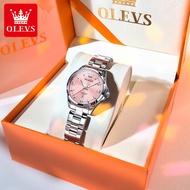 OLEVS นาฬิกา ผู้หญิง ของแท้ กันน้ำ ส่องสว่าง ปฏิทิน แฟชั่น สง่างาม นาฬิกากีฬา นาฬิกาข้อมือผู้หญิง