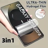 3in1 Carbon Fibre Phone Back Film Sticker For Samsung Galaxy S26 S25 Ultra Plus HD Hydrogel Front Sc