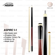 PREDATOR ASPIRE 1-1 1-2 1-3 1-4 1-5 1-6 1-7 1-8 1-9 1-10 Cue Stick Billiard Low Deflection Maple Min