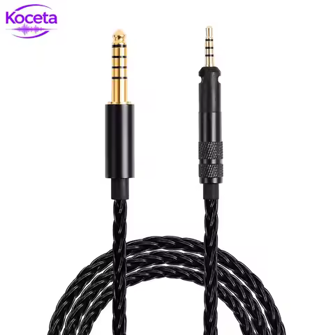 Koceta Silver Plated Copper 3.5 4.4 Replacement Headset Cable For Sennheiser HD598 HD560S HD558 HD51