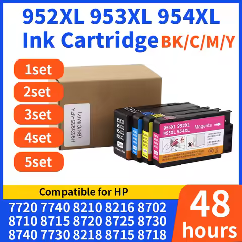 Compatible for hp 952xl 953xl 954xl 955xl ink cartridge for OfficeJet 7720 7740 OfficeJet Pro 7720 8