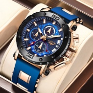 Lige นาฬิกาผู้ชายระบบอนาล็อกนาฬิกาควอตซ์นาฬิกาข้อมือธุรกิจนาฬิกาข้อมือหน้าปัดใหญ่ผู้ชายกันน้ำ relogio masculino