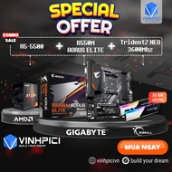 AMD COMBO Computer Set (R5 5500 + B550M AORUS ELITE + Trident Z NEO 3600MHz 32GB 16GBx2)