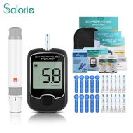 Salorie Professional and Precise Blood Glucose Monitor Set, 50Pcs Test Strips 50Pcs Lancets Glucometer Kit Blood Sugar Diabetes Test Monitoring Set
