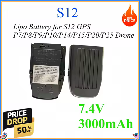 7.4V 3000mAh Lipo Battery for S12 GPS P7/P8/P9/P10/P14/P15/P20/P25 Drone Rechargeable Battery Access