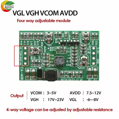 High Quality New CA-408 CA-508 LCD Screen TCON Board Module VGL VGH VCOM AVDD Four-way Adjustable Bo