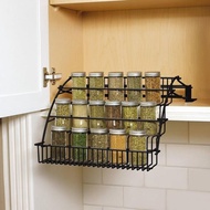 ⭐️【มีในสต๊อก+คลังสินค้าท้องถิ่น】⭐Kitchen Shelf Spice Organizer Perforated Wall Mount Cabinet Stretch
