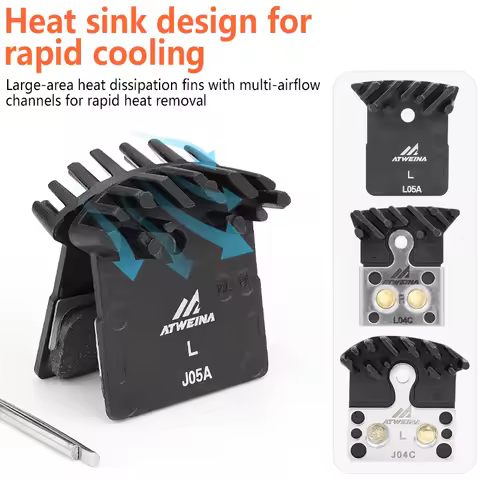 ATWEINA mountain bike road bike heat dissipation disc brake pad J04C J05A metal resin wear-resistant