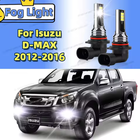 2Pcs LED Front Fog Light Lamp Car Bulbs 6000K For Isuzu D-MAX DMAX 2012 2013 2014 2015 2016 Canbus A