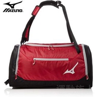 【💥日本直送】50L Mizuno 3-way 波士頓包/背囊/單肩包 大容量 黑紅色