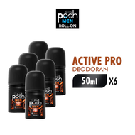 [Paket Isi 6] Posh Men Roll On Active Pro 50ml