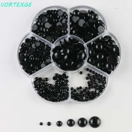 VORTEXGE 1 Box Doll Round Flat Black Eyes, Round Flat Doll Eyes Amigurumi, Bear Dolls Eyes Handmade 