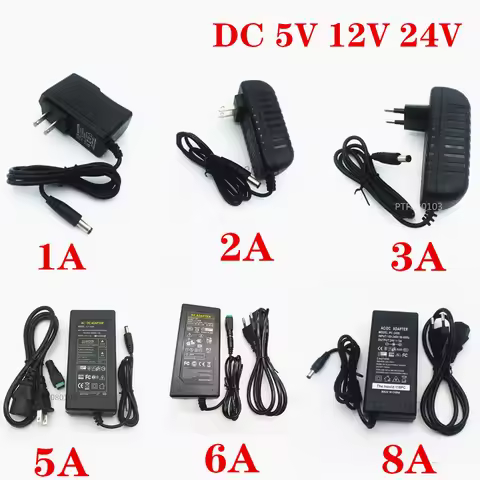 Power Adapter Supply DC 5V 12V 24V 1A 2A 3A 5A 6A 8A DC 5 12 24 V Volt Lighting Transformers LED Dri