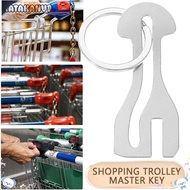 KATAKANVD Trolley Master Key Token, Detachable Metal Shopping Cart Token, Portable Reusable Coin Hol