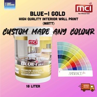 [CUSTOM MADE COLOR] 18 Liter MCI Blue-i Gold Emulsion Paint for Interior Wall Cat Dalam Rumah Matt 18L
