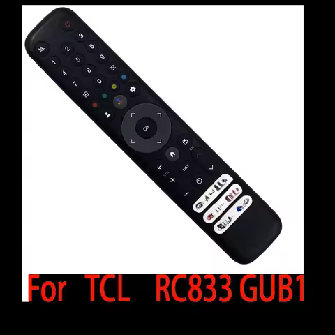 Remote control RC833 GUB1 Compatible with TCL TV 50 55 75 inch C645 C745 C845 43LC645 65C745 65C845 