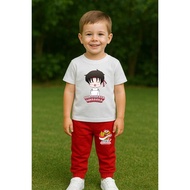 MERAH Children's Set of T-shirts and Jogger Racing Sacks for the Republic of Indonesia 80, August 17