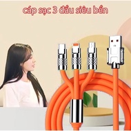 Multi-head charging cable, 3 in 1 fast charging cable for phones