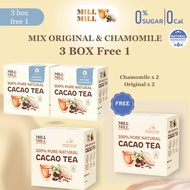 MIX Original & Chamomile Cacao Tea นอนหลับสบาย ลดการปวดหัวระหว่างวัน ชาคาเคาบริสุทธิ์ 100% MILL MILL