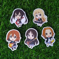 K-ON Anime Stickers Yui, Mio, Azusa, Tsumugi, Ritsu Sticker Pack