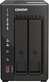 QNAP TS-253E-8G-US 2 Bay High-Performance Desktop NAS with Intel Celeron Quad-core Processor, 8 GB D
