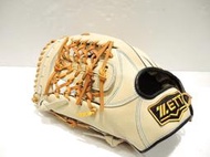 日本品牌 ZETT 限量金標 頂級硬式小牛皮 反手 棒壘球手套 外網檔 奶油(BPGT-9SPZ2237)贈原箱,手套袋