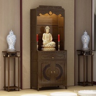 MH36Solid Wood Vertical Buddha Shrine Home Altar Altar Cabinet New Chinese Style Worship Table Buddha Cabinet Buddha Hal