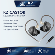 KZ Castor in Ear Monitor Headphones,Dual-Dynamic Driver Wired Earbuds, HiFi Improved Bass in-Ear Ear