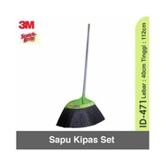 3M Scotch Brite ID 471 Nylon Fan Broom Set