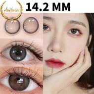 AuHonor 1 Cặp Kính Áp Tròng Màu Đen Tự Nhiên Mềm Mại Và Thoải Mái Ống Kính Cận Thị 14.2mm