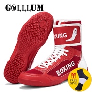 รองเท้าผ้าใบรองเท้ามวยสำหรับผู้ชายรองเท้าบูททหาร Training Gym รองเท้ามวยปล้ำหุ้มข้อน้ำหนักเบาข้อ