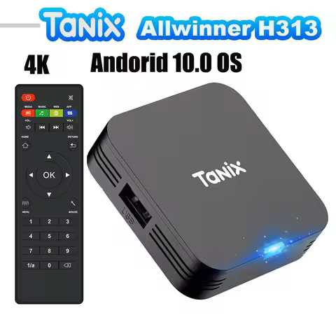 Tanix TX1 Android TV Box Allwinner H313 Quad Core 2.4G Wifi Power by DC 5V 2A
