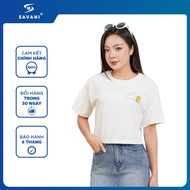 SAVANI Women's T-shirt, Loose Short Form, Cool Cotton Material, Good Sweat Absorption WTS079S5