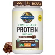 Garden of Life – Organic Vegan Chocolate Protein Powder - 22g Complete Plant Based Raw Protein & BCA