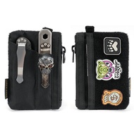 VE17 Small EDC Pouch, EDC Pocket Organizer with DIY Patch Area, Mini EDC Pouch with Zipper Pocket, S