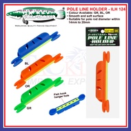 (12cm) Ikan Toman Pole Line Holder ILH 124 for rod 14mm to 20mm Line Keeper Fishing Tce Tackles