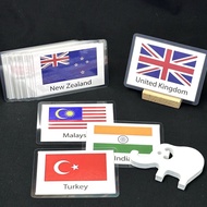 32 World Flag Recognition Card Set | Back to School Teaching Card | Cultural Learning Flash Card | H