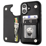 iphone 16 wallet case compatible for iphone 16/15/14/13/12/11/xs/8/7 all size leather wallet case