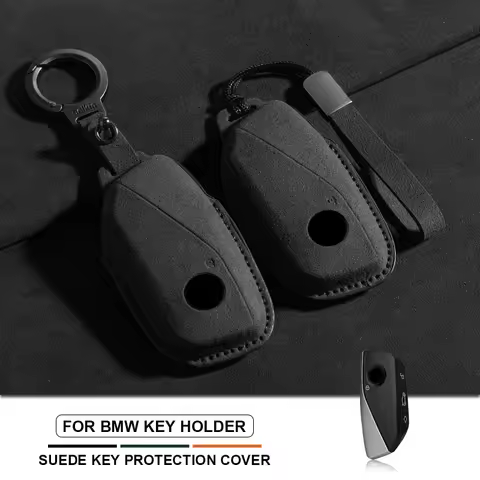 Suede Leather Car Remote Key Case Cover Shell For BMW 7 Series G70 G09 XM U06 G81 M3 i7 X7 G07 LCI i