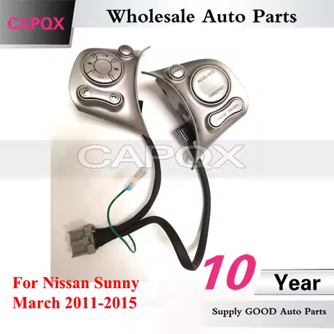 CAPQX For Nissan Sunny / March 2011-2015 Auto Multifunction Steering Wheel Audio Button Audio blueto