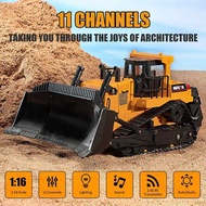 Huina 1554 Remote Control Car 1: 16 Track Alloy Forklift Heavy Bulldozer Forklift RC Engineering Toy
