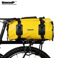 Rhinowalk Bicycle Rear Seat Bag Yellow 20L Waterproof Multifunctional Bicycle Pannier Bag Portable Bicycle Bag Travel Storage Bag Gym Training Bag Handbag Bicycle Accessories For Brompton and 3Sixty bikes