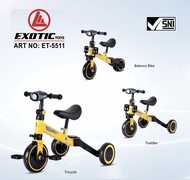 Sepeda Keseimbangan EXOTIC ET709 ET5511 ET-5511 ET-709 AVIATOR AT-7905 AT7905 Tricycle Anak (3 in 1) Lipat Balance Bike Pushbike Push Bike
