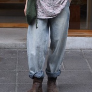 復古文青 / 純棉淺色牛仔褲